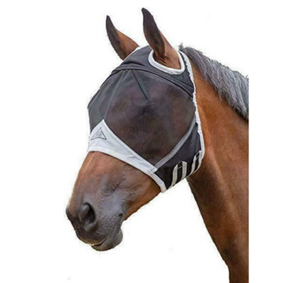 Shires Fine Mesh Ear Holes Horse Fly Mask Black (Pony) Price Comparisons | Compare The Build