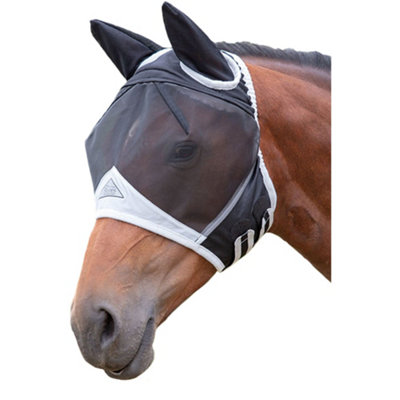 Shires Fine Mesh Horse Fly Mask With Ears Black (Pony) Price Comparisons | Compare The Build