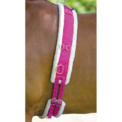 Shires Fleece Padding Nylon Horse Lunging Roller Raspberry (X Full)