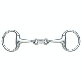 Shires French Link Horse Eggbutt Snaffle Bit Silver (4.5in)