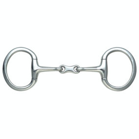 Shires French Link Horse Eggbutt Snaffle Bit Silver (5.5in)