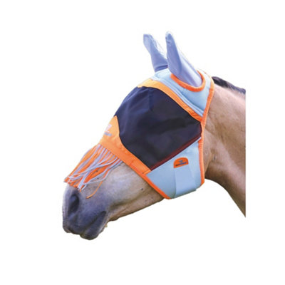 Shires Fringe Air Motion Horse Fly Mask With Ears Orange (X Full) Price Comparisons | Compare The Build