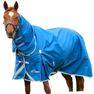 Shires Highlander Original 200 Combo Neck Horse Turnout Rug Blue (7 3