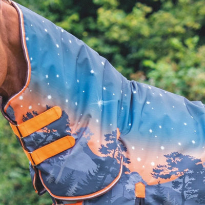 Rugged Ride 600 Denier Waterproof Adjustable Neck Turnout Blanket 200 Gram Fill