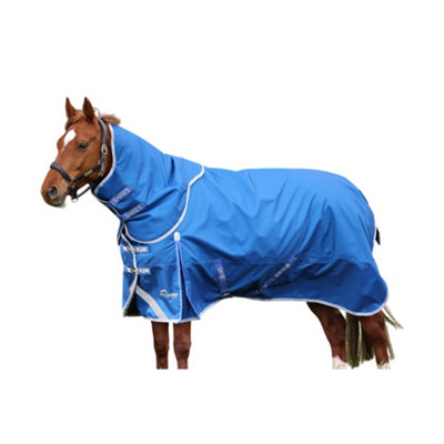 SHIRES HIGHLANDER ORIGINAL 200G HORSE TURNOUT RUG & NECK COVER BLUE (6 0