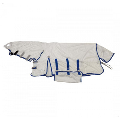 Shires Highlander Plus Combo Neck Horse Fly Rug White (6 3