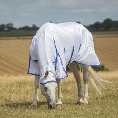 Shires Highlander Plus Combo Neck Horse Fly Rug White (7)