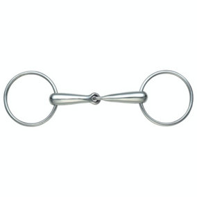 Shires Hollow Mouth Horse Race Snaffle Bit Light Steel (5.5in)