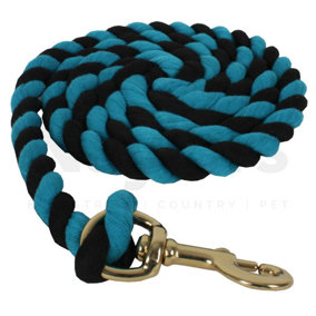 Shires Horse Lead Rope Black/Turquoise (One Size)