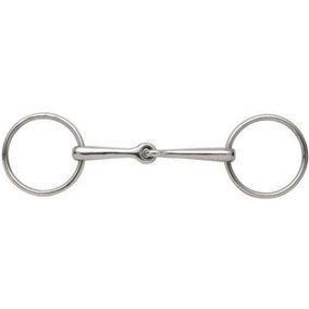 Shires Jointed Horse Loose Ring Snaffle Bit Silver (5.5in)