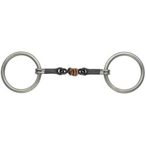 Shires Sweet Iron Roller Horse Snaffle Bit Black (6in)