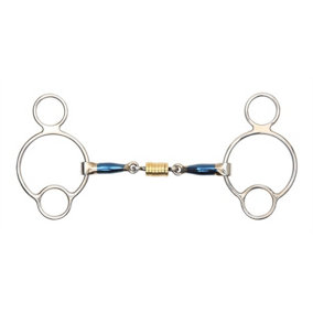 Shires Sweet Iron Roller Horse Universal Bit Blue (5.5in)
