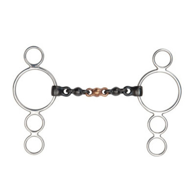 Shires Sweet Iron Waterford Horse 3 Ring Gag Bit Silver/Black/Brown (4.5in) Price Comparisons | Compare The Build