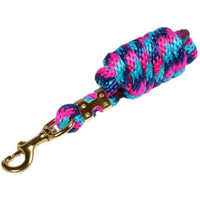 Shires Topaz Horse Lead Rope Pink/Turquoise/Navy (1.8m)