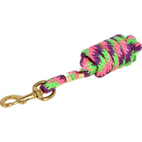 Shires Topaz Horse Lead Rope Purple/Lime Green/Pink (1.8m)