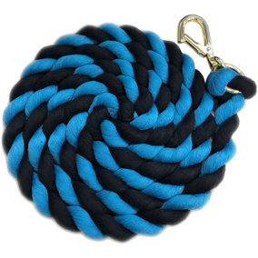 Shires Two Tone Horse Lead Rope Black/Teal (One Size)