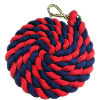 Shires Two Tone Horse Lead Rope Navy/Red (One Size) DIY at B&Q