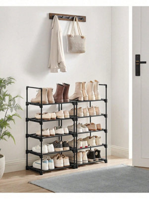 Shoe Rack, 10-Tier Metal Shoe Storage Organiser, Customisable Design ...