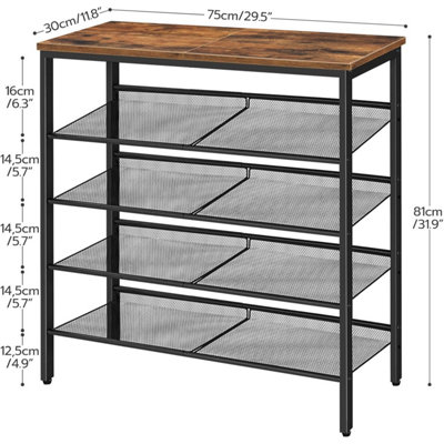 Shoe Rack, 5-Tier Shoe Organizer, Shoe Storage Rack for 16-20 Pairs ...