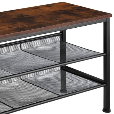 Shoe Rack Derry - surface shelf and 2 grid shelves, industrial style ...