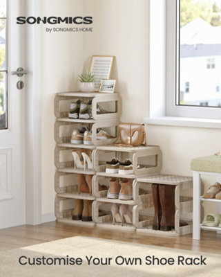 Shoe Rack, Shoe Storage, 10 Compartments, Shoe Organiser, Narrow Shoe ...