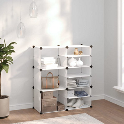 Shoe Rack Transparent 84x31.5x93 cm PP