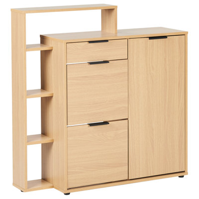 Shoe Storage Cabinet MIRANI Light Brown