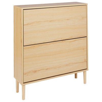 Shoe Storage Cabinet NORRIS Light Brown