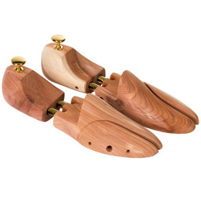 Shoe stretcher pair, luxury cedar - brown