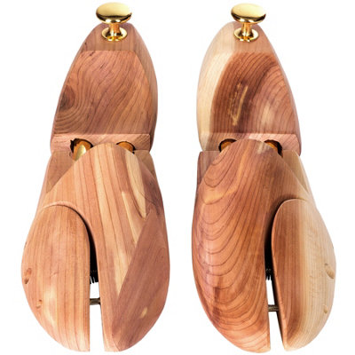 Shoe tree 2 pairs, luxury cedar wood - brown