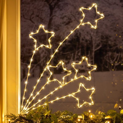 Shooting Star Christmas Light Xmas Decoration Flashing LED Indoor Outdoor 58cm Warm White