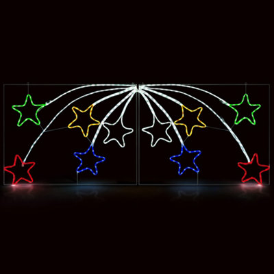 Shooting Star Rope Light Outdoor Christmas Decoration Large Multicolour LED Xmas Silhouette