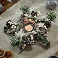 Shooting Star Tealight Xmas Table Decoration Centrepiece Christmas Décor Candle Holder