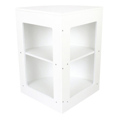Shop Corner Counter White CM60 Retail Storage Unit Modular Curved ...