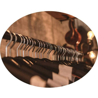 Shop Fitting Wardrobe Round Hanging Rail Set Chrome Tube Closet Organiser/Suspended Retail Display(1.0Meter, 1000mm)
