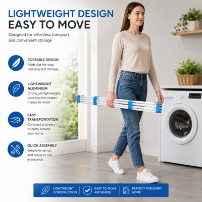 ShopnBits Foldable Clothes Airer 3 Tier Laundry Drying Rack Indoor ...