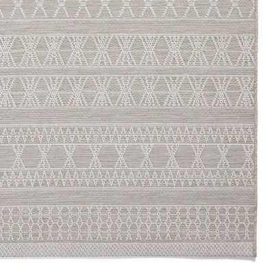 Shoreline Easy Clean Moroccan Weatherproof Rug - Beige - 120x170
