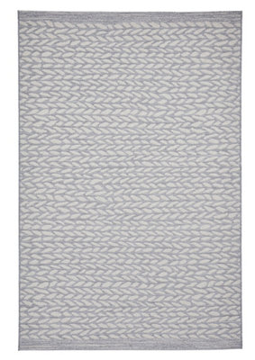 Shoreline Easy Clean Weatherproof Rug - Grey/Cream - 120x170