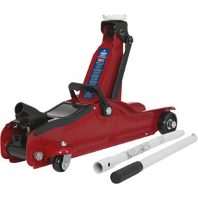 Short Chassis Trolley Jack - 2 Tonne Limit - 330mm Max Height - Low Entry