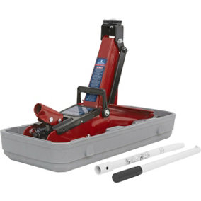 Short Chassis Trolley Jack - 2000kg Limit - 380mm Max Height - Case - Red