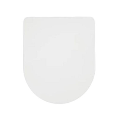 Short D Shape Toilet Seat 360x430 Slow Close Quick Release DIY at B&Q