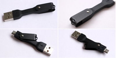 Short Silicon Keyring USB A to Micro Cable Mobile Phone Charger Data Sync Adapter 7 cm length Portable