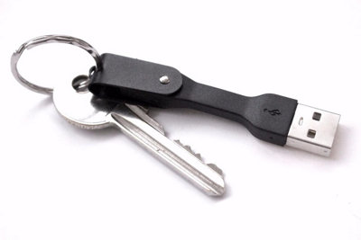Short Silicon Keyring USB A to Micro Cable Mobile Phone Charger Data Sync Adapter 7 cm length Portable