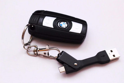 Short Silicon Keyring USB A to Micro Cable Mobile Phone Charger Data Sync Adapter 7 cm length Portable