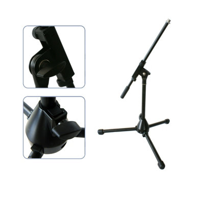 Short Small Mini Microphone Boom Stand Bass Drum Guitar Amp