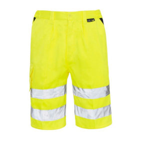Shorts Hi Vis Yellow top Yellow Bottom Two Bands 280gsm - 2Xlarge