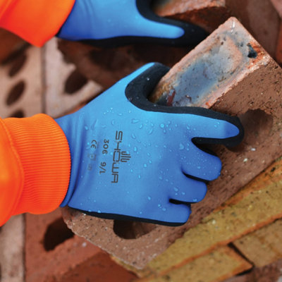 Produktbild von SHOWA 306 Arbeitsschutzhandschuhe – Wasserabweisend, Latex-Beschichtung, Für Bau & Garten