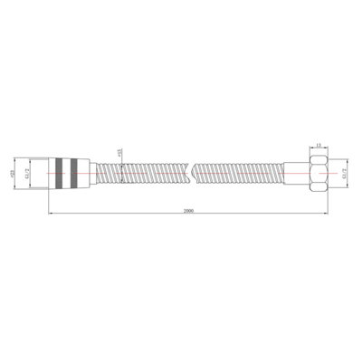 Shower Accessories 2m Shower Hose Flex - Chrome - Balterley