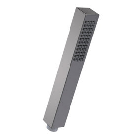 Shower Accessories Minimalist Square Single Function Shower Handset - Brushed Pewter - Balterley