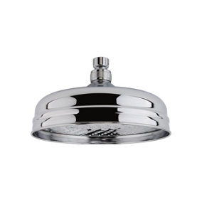Shower Accessories Traditional Apron Fixed Shower Head, 194mm - Chrome - Balterley
